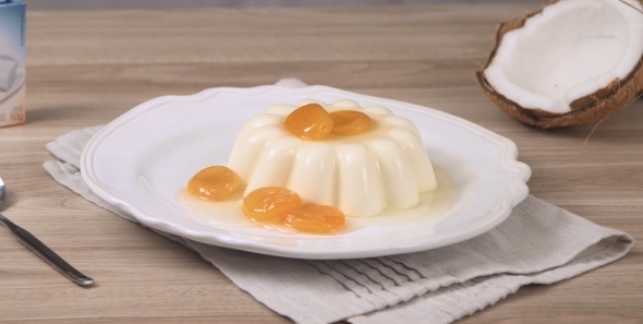 Bavaroise de Coco com Compota de Damasco